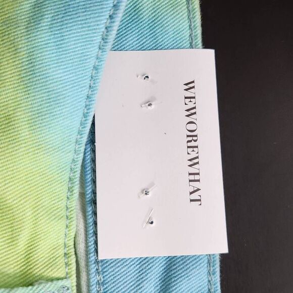 WeWoreWhat Tie-Dye Denim Cut Off Shorts NWT Size 26 Revolve jean shorts - Picture 6 of 8